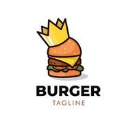 création de logo burger vecteur