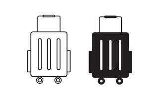 illustration de jeu d'icônes de bagages valise vecteur