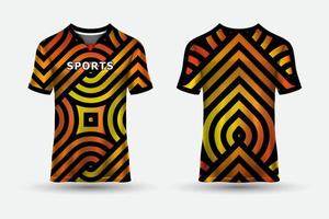 conception de maillot de sport abstrait dégradé orange t-shirts vecteur