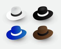 collection élégante de vecteur d'icône de conception de chapeau