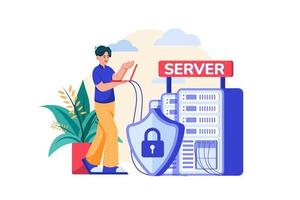 sécurité des données du serveur vecteur