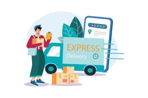 service de livraison express vecteur