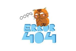 erreur 404 concept d'illustration plate vecteur