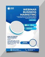 modèle d'affiche de marketing de webinaire vecteur