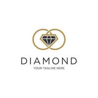 modèle de conception de logo de concept de diamant créatif. vecteur