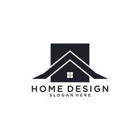 concept de conception de maison vecteur logo immobilier.