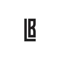 vecteur de conception de logo de lettre lb ou bl.