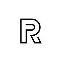 concept de conception de logo vectoriel lettre initiale r