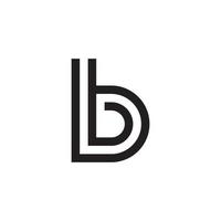 concept de conception de logo de lettre initiale b ou bb. vecteur