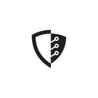 technologie de logo de sécurité pour votre entreprise, logo de bouclier pour les données de sécurité vecteur