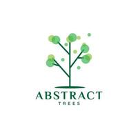 abstrait arbre vert points feuille moderne logo design vecteur graphique symbole icône illustration idée créative