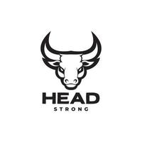 tête noire bétail vache logo création graphique vectoriel symbole icône illustration idée créative