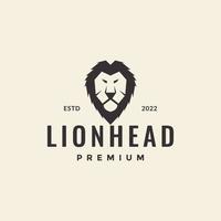 tête lion simple hipster logo design vecteur graphique symbole icône illustration idée créative