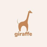 simple plat girafe logo design vecteur graphique symbole icône illustration idée créative