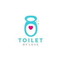 toilettes avec amour forme logo design graphique vectoriel symbole icône illustration idée créative