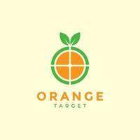 focus cible orange fruit logo design vecteur graphique symbole icône illustration idée créative