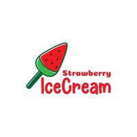 crème glacée à la pastèque création de logo coloré symbole graphique vectoriel icône illustration idée créative