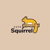 écureuil coloré avec branche logo design vecteur graphique symbole icône illustration idée créative