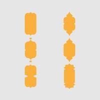 icône d'ornement islamique couleur orange simple illustration à la mode conception de vecteur eps 10