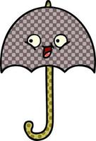 parapluie de dessin animé de style bande dessinée vecteur