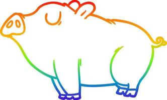 arc-en-ciel, gradient, ligne, dessin, dessin animé, cochon vecteur