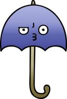 parapluie de dessin animé dégradé vecteur