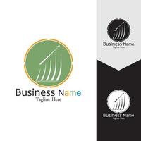 conception de modèle de concept de logo vectoriel marketing et finance d'entreprise