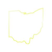 Carte de l'Ohio illustrée vecteur