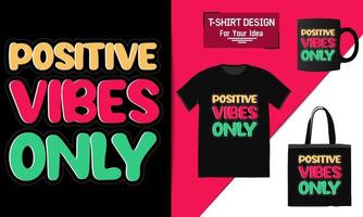 bonnes vibrations seulement vous êtes assez affiche de motivation de vibes positives, citation de motivation, modèle vectoriel de conception de typographie de texte pour t-shirt, conception de t-shirt premium