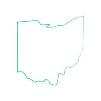 Carte de l'Ohio illustrée vecteur