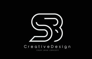 création de logo de lettre sb sb en couleurs blanches. vecteur