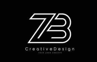 création de logo de lettre zb zb en couleurs blanches. vecteur