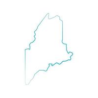 Carte du Maine sur fond blanc vecteur