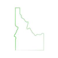 Carte de l'Idaho sur fond blanc vecteur