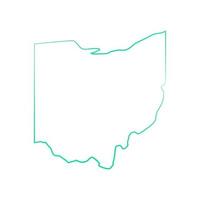 Carte de l'Ohio illustrée vecteur