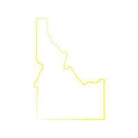 Carte de l'Idaho sur fond blanc vecteur