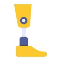 icône de conception parfaite de la jambe artificielle vecteur