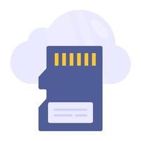 icône du design moderne de la carte sd cloud vecteur