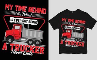 conception de t-shirt de camion vecteur