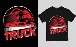 conception de t-shirt de camion vecteur