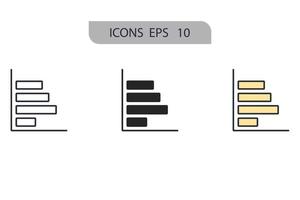 diagrammes icônes symbole vecteur éléments pour infographie web