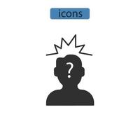 icônes de problème symboles éléments vectoriels pour le web infographique vecteur