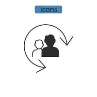 icônes d'appartenance symboles éléments vectoriels pour le web infographique vecteur