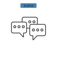 icônes de communication symboles éléments vectoriels pour le web infographique vecteur