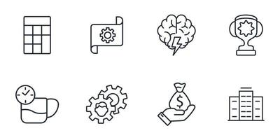 jeu d'icônes d'affaires. éléments vectoriels de symbole de pack d'affaires pour le web infographique vecteur