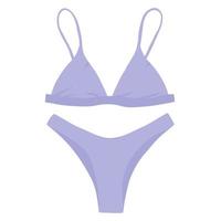 maillot de bain bikini violet vecteur