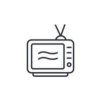 icônes tv symboles éléments vectoriels pour le web infographique vecteur