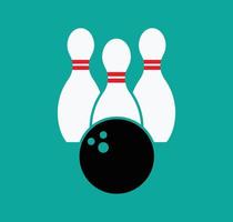 modèle de conception de logo vectoriel icône bowling