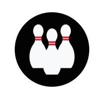 modèle de conception de logo vectoriel icône bowling pin