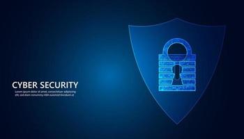 technologie abstraite cyber sécurité confidentialité information réseau concept bouclier protection réseau numérique lien internet sur fond futur bleu hi tech